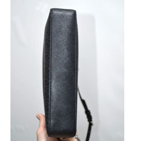 Michael Kors Jet Set Large Black Logo Crossbody Purse & Card Case Wallet Set - Picture 5 of 15